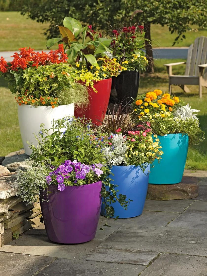 Viva Round Self-Watering Rolling Planter, 17.25” Diameter Viva Round Self-Watering Rolling Planter, 17.25” Diameter -Gardene Supply Sales 39326 042 tif