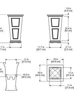 Fairfield Self-Watering Tall Patio Planters, 28” -Gardene Supply Sales 39342 15V tif