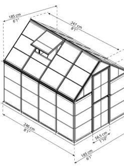 Canopia® By Palram Harmony™ Greenhouse, 6' -Gardene Supply Sales 8588022 11V tif