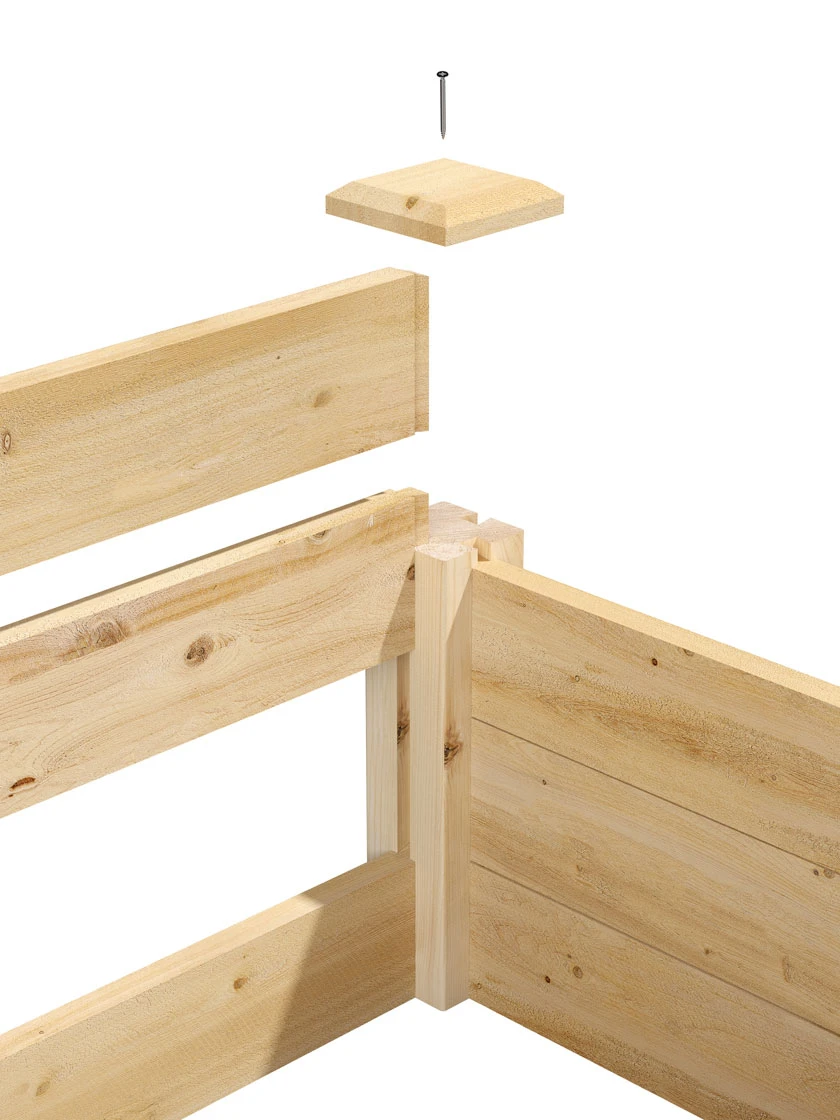 Tall 2-Tier Pine Raised Garden Bed, 4'x12' Tall 2-Tier Pine Raised Garden Bed, 4'x12' -Gardene Supply Sales 8588181 04v 2