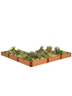 L-Shaped Composite Raised Bed, 12'x12' With 1" Boards 4 L-Shaped Composite Raised Bed, 12'x12' With 1" Boards -Gardene Supply Sales 8588254 04v