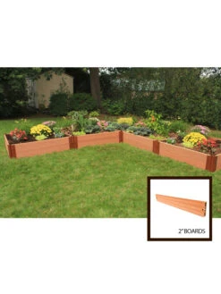 Classic Sienna Raised Garden Bed "L" Shaped With 2" Boards 2 Classic Sienna Raised Garden Bed "L" Shaped With 2" Boards -Gardene Supply Sales 8588255 01v sienna composite raised garden bed 2 inch l shaped
