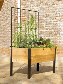 Elevated Planter Box And Space-Maker Pivoting Trellis Set, 2' X 4' 4 Elevated Planter Box And Space-Maker Pivoting Trellis Set, 2' X 4' -Gardene Supply Sales 8590247 550 tif 1