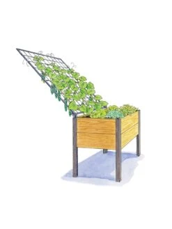 Elevated Planter Box And Space-Maker Pivoting Trellis Set, 2' X 4' 2 Elevated Planter Box And Space-Maker Pivoting Trellis Set, 2' X 4' -Gardene Supply Sales 8590247 SMTrellis 4ft tif 1