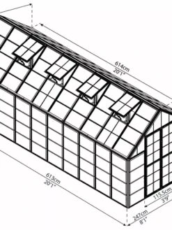 Canopia® By Palram Harmony™ Snap & Grow Greenhouse, 8' -Gardene Supply Sales 8591043 12V jpg