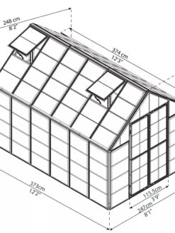 Canopia® By Palram Harmony™ Snap & Grow Greenhouse, 8' -Gardene Supply Sales 8591044 05V jpg