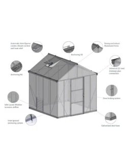 Canopia® By Palram Glory™ Greenhouse, 8' -Gardene Supply Sales 8591547 17v