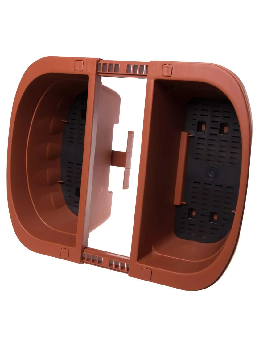 Self-Watering Saddle Railing Planter, 16" Self-Watering Saddle Railing Planter, 16" -Gardene Supply Sales 8592175TC 2028z tif