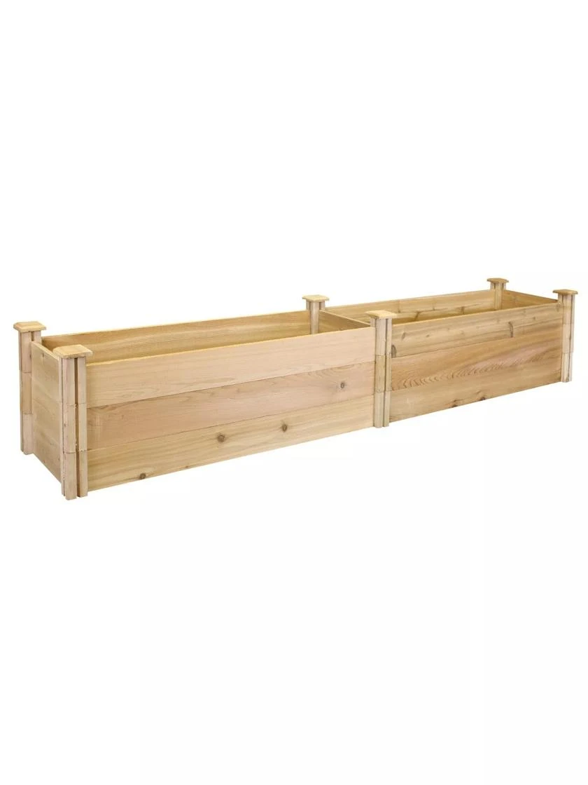 Premium Cedar Raised Garden Bed, 16" x 96" Premium Cedar Raised Garden Bed, 16" X 96" -Gardene Supply Sales 8593824 01V greenes premium cedar raised garden bed