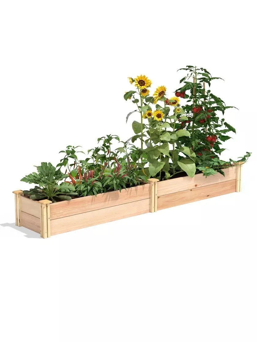 Premium Cedar Raised Garden Bed, 16" x 96" Premium Cedar Raised Garden Bed, 16" X 96" -Gardene Supply Sales 8593873 02V