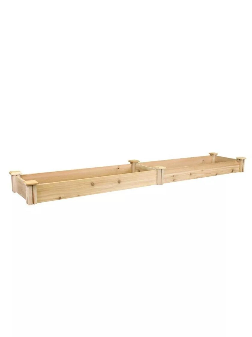 Premium Cedar Raised Garden Bed, 16" x 96" Premium Cedar Raised Garden Bed, 16" X 96" -Gardene Supply Sales 8593966 01V greenes premium cedar raised garden bed 8x5 1
