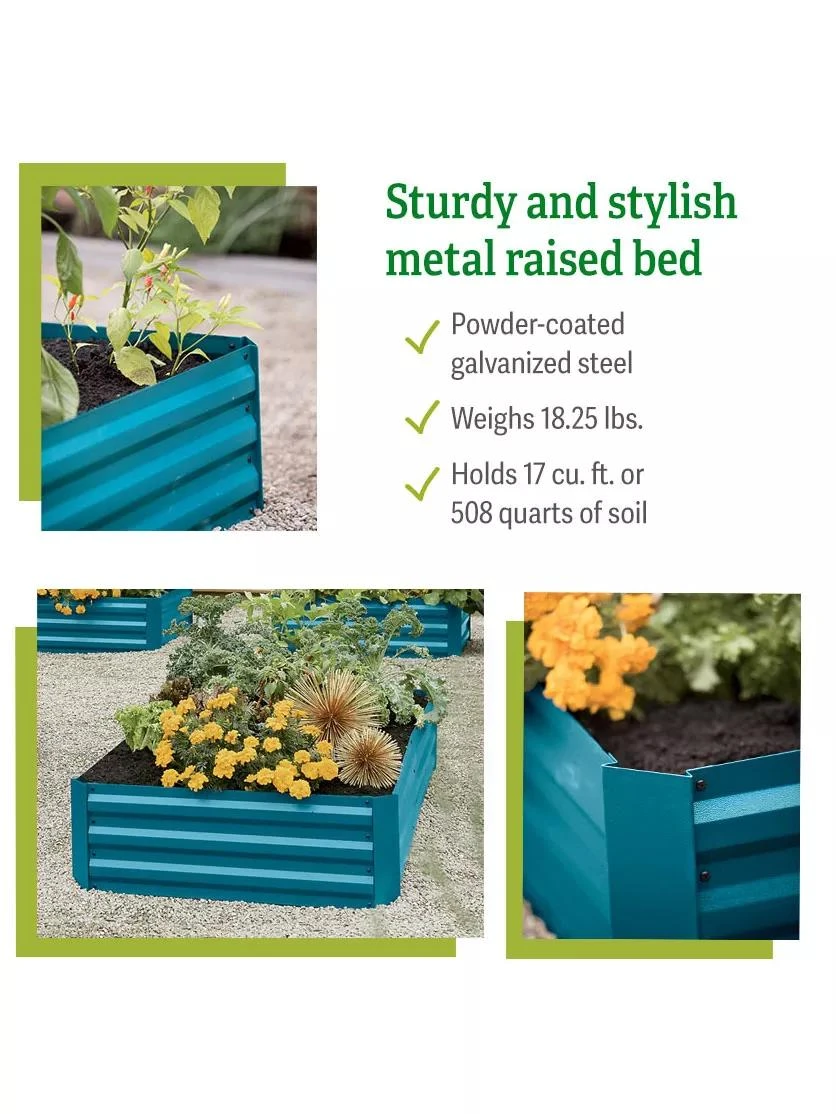 Demeter Corrugated Metal Raised Bed, 34" x 68" Demeter Corrugated Metal Raised Bed, 34" X 68" -Gardene Supply Sales 8594183 stats GSC