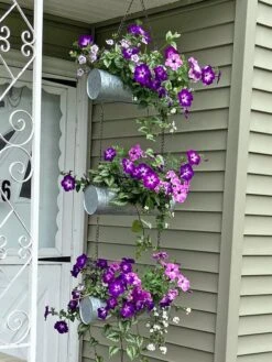 Galvanized Hanging Triple Planter -Gardene Supply Sales 8595213 01CUST tif