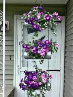 Galvanized Hanging Triple Planter -Gardene Supply Sales 8595213 02CUST tif