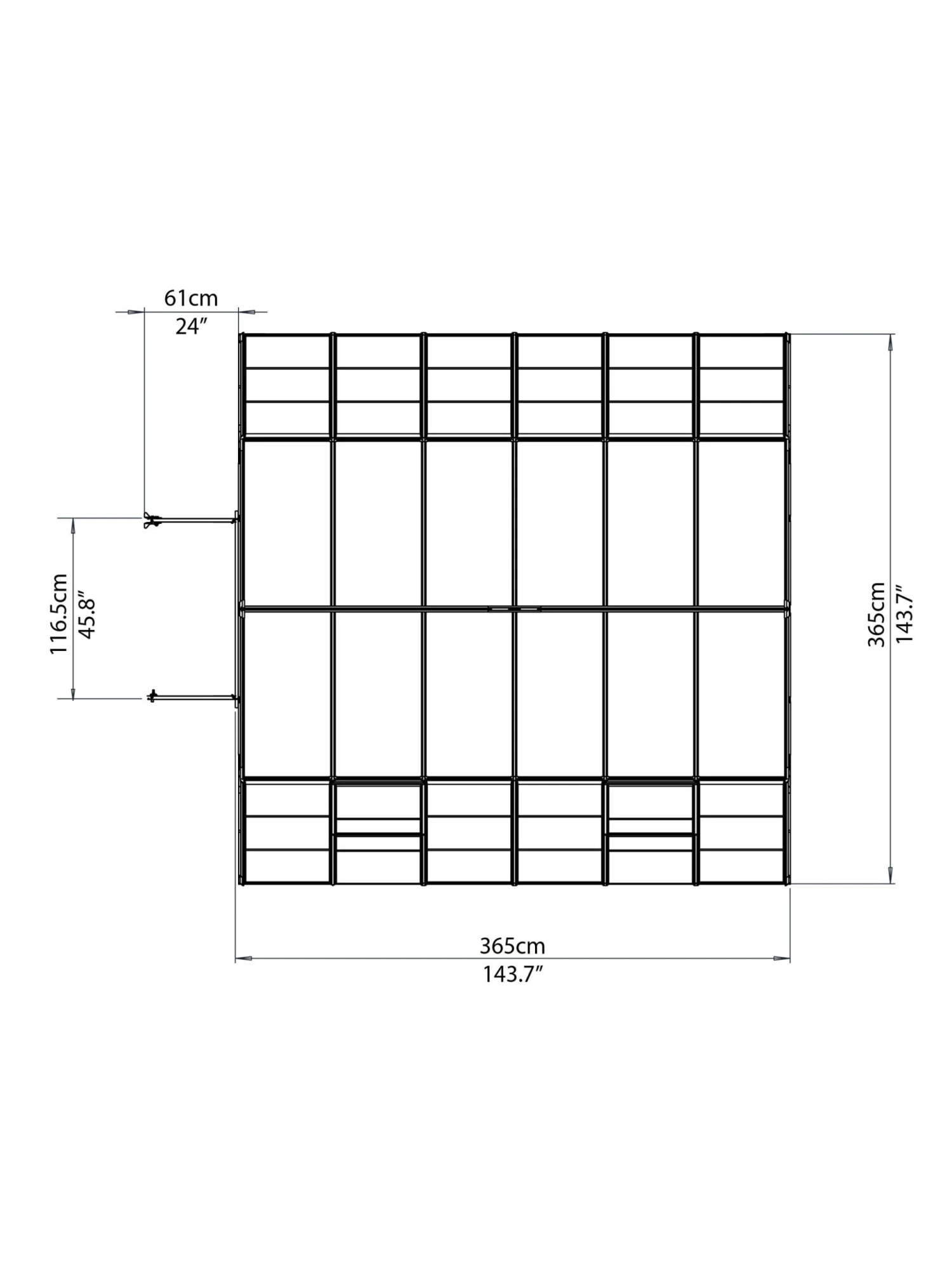 Canopia® by Palram Americana™ Greenhouse, 12' x 12' Canopia® By Palram Americana™ Greenhouse, 12' X 12' -Gardene Supply Sales 8595693 16v scaled