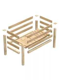 Elevated Cedar Garden Bed, 2' X 4' X 31" -Gardene Supply Sales 8596147 09V 3 4