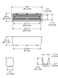 Valencia Window Box, 3' -Gardene Supply Sales 8596436 18V tif