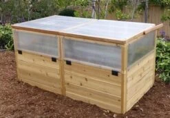 Garden In A Box Cedar Raised Bed With Greenhouse, 3' X 6' -Gardene Supply Sales 8597082 04V tif