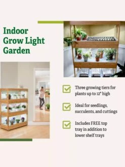 Bamboo LED Grow Light Garden For Succulents And Seeds -Gardene Supply Sales 8598084 5