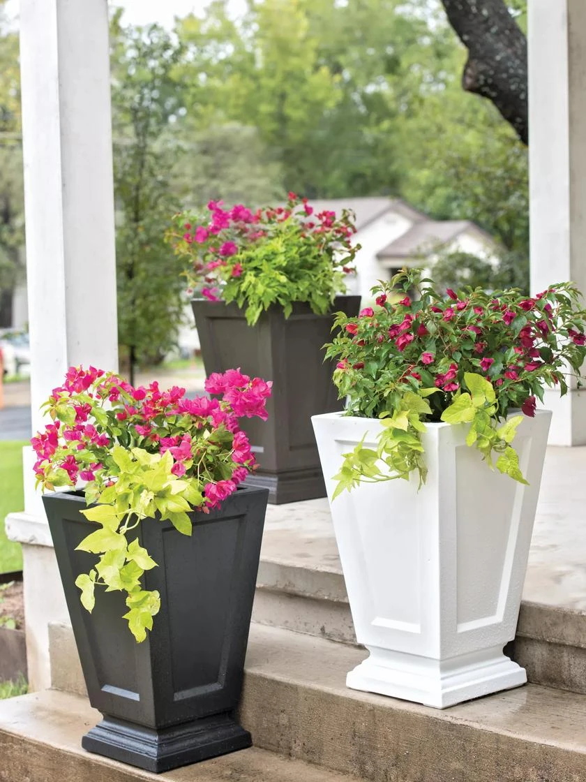 Kensington Self-Watering Tall Patio Planter, 25" Kensington Self-Watering Tall Patio Planter, 25" -Gardene Supply Sales 8598549 8985 tif
