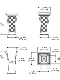 Carolina Self-Watering Tall Planter, 28" -Gardene Supply Sales 8598645 11V tif