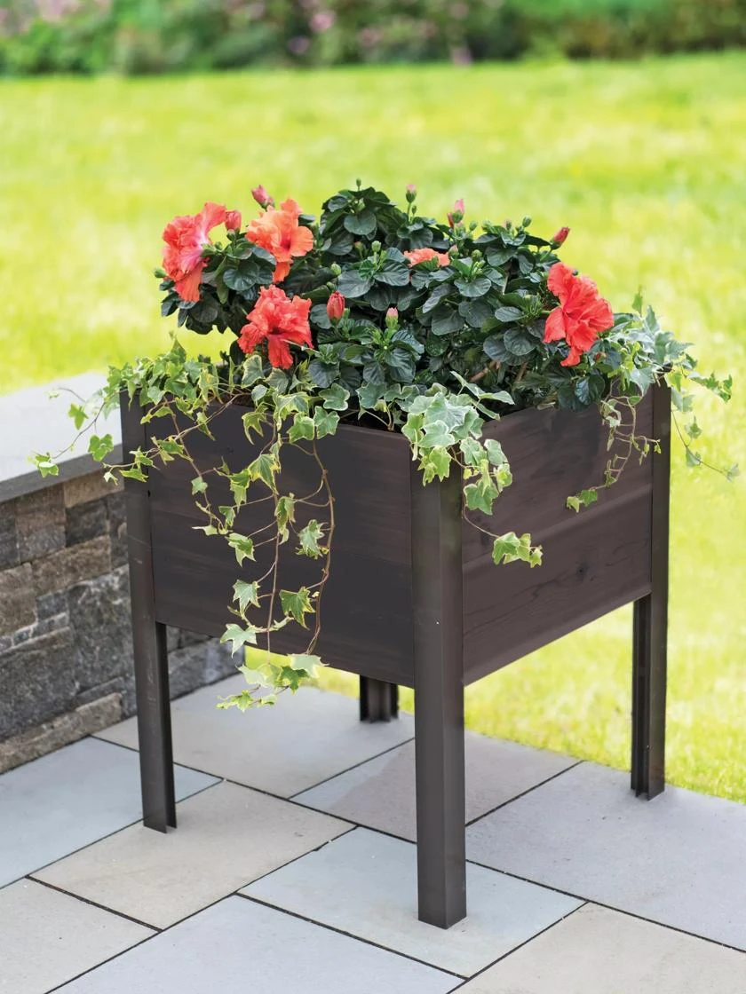 Eco-Stained Elevated Cedar Planter Box, 2' x 2' Eco-Stained Elevated Cedar Planter Box, 2' X 2' -Gardene Supply Sales 8598695GG 1003 tif