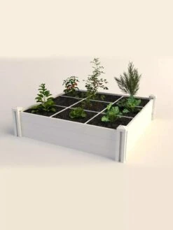 Raised Garden Bed With Grow Grid, 4' X 4' -Gardene Supply Sales 8599291 02V