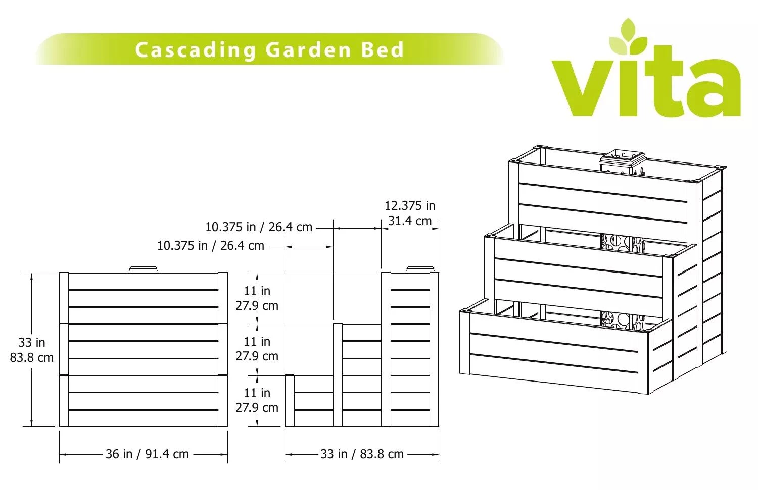 Cascading Keyhole Garden Bed Cascading Keyhole Garden Bed -Gardene Supply Sales 8599294 04V tif