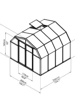 Canopia® By Palram Hobby Gardener Greenhouse, 8' -Gardene Supply Sales 8599331 11V tif