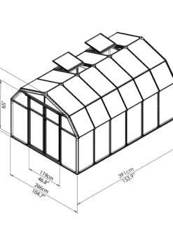 Canopia® By Palram Hobby Gardener Greenhouse, 8' -Gardene Supply Sales 8599332 03V tif