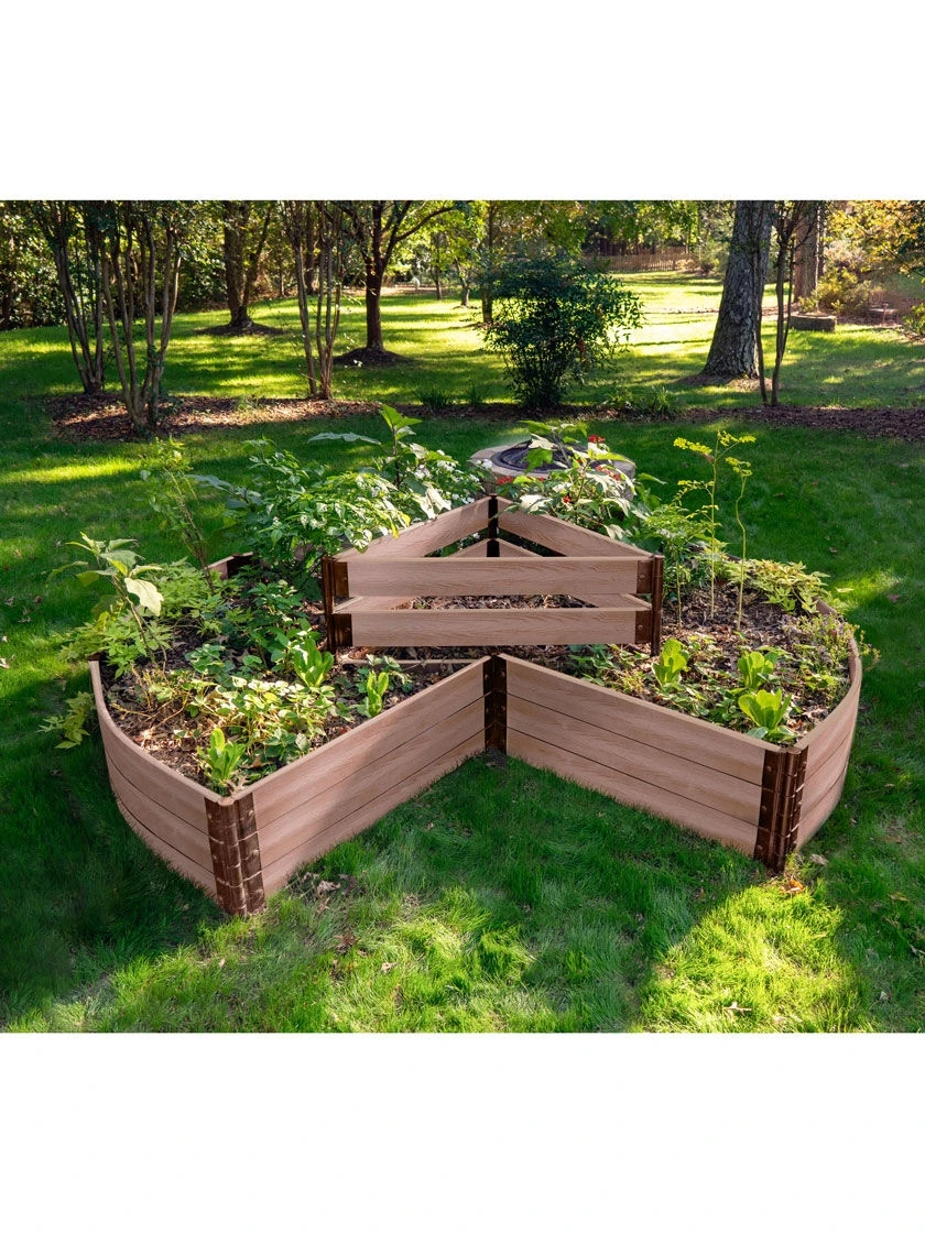 Classic Sienna Circle Keyhole Garden with 2" boards Classic Sienna Circle Keyhole Garden With 2" Boards -Gardene Supply Sales 8599402 01v