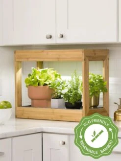 Featured Products 15 Bamboo Mini LED Grow Light Garden