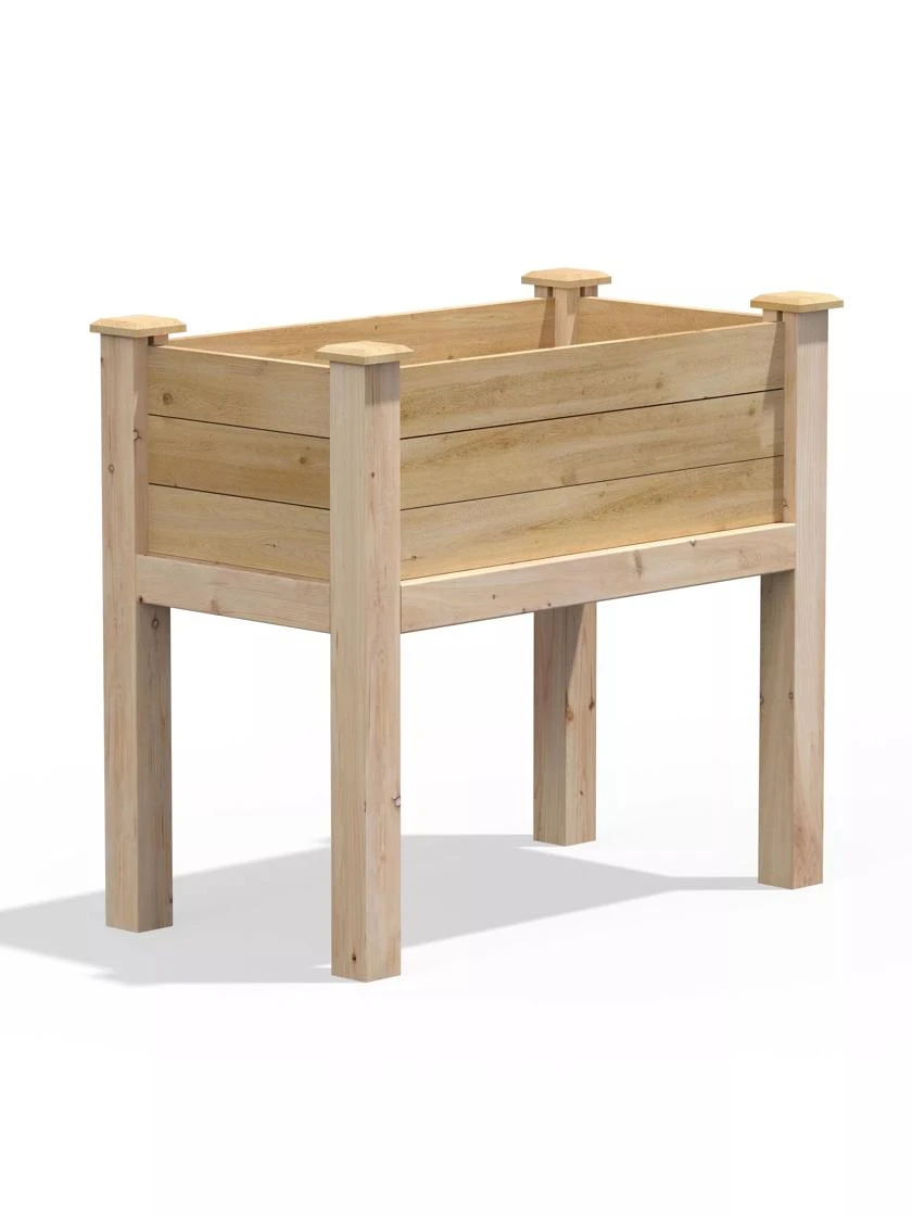 Elevated Cedar Garden Bed, 32" x 16" x 31" Elevated Cedar Garden Bed, 32" X 16" X 31" -Gardene Supply Sales 8599805 04V tif