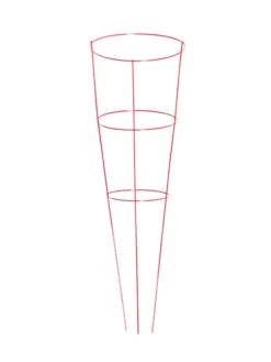 Heavy-Duty Plant Supports 42", Set Of 5 -Gardene Supply Sales 8600029 02v heavy duty colorful plant supports 42 inch red