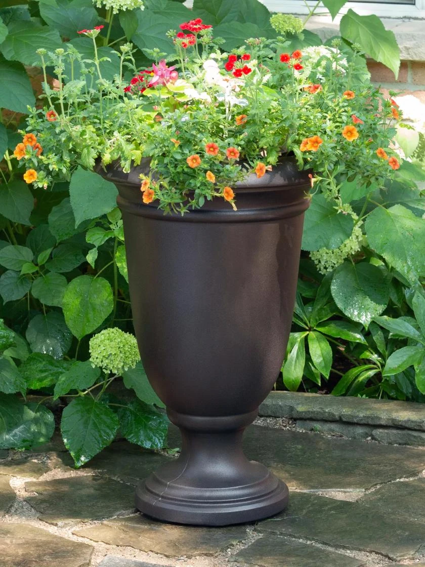 Ellington Self-Watering Urn Planter, 24" Ellington Self-Watering Urn Planter, 24" -Gardene Supply Sales 8600110 02V tif