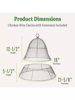Chicken Wire Cloche With Extension 2 Chicken Wire Cloche With Extension -Gardene Supply Sales 8600116 1
