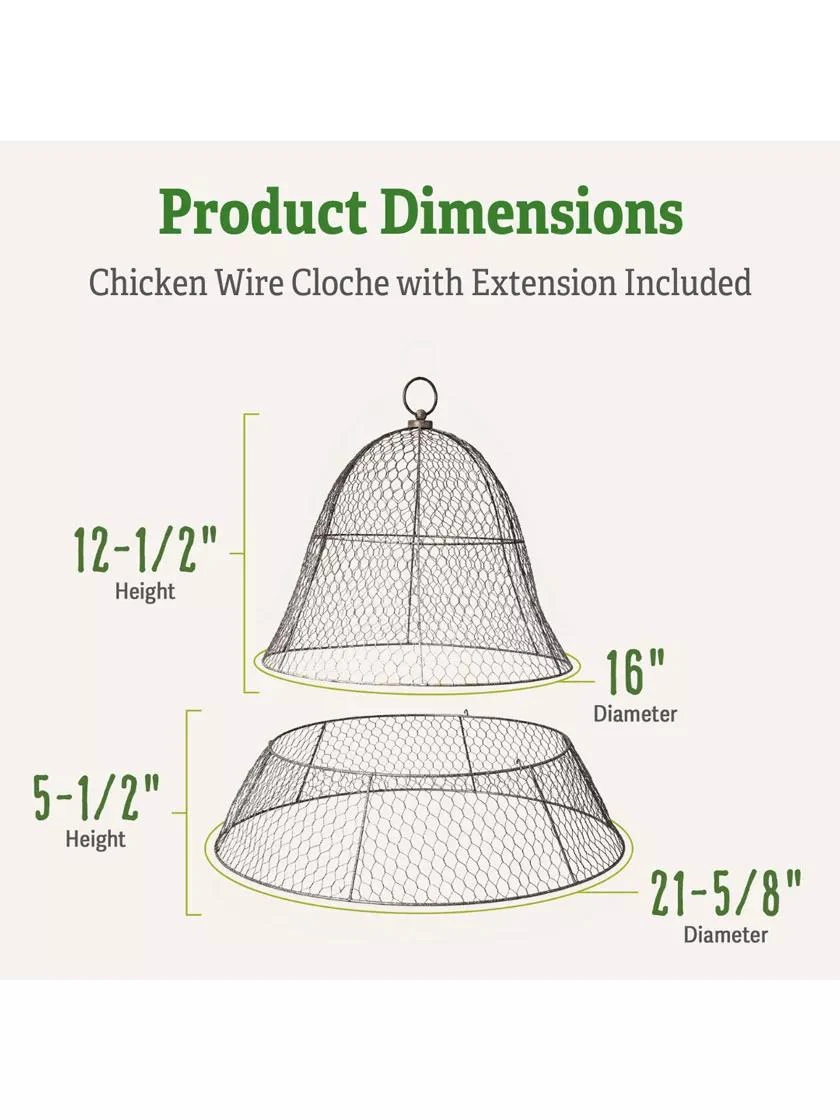 Chicken Wire Cloche with Extension Chicken Wire Cloche With Extension -Gardene Supply Sales 8600116 1