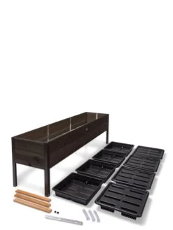Self-Watering Eco-Stained Elevated Planter Box, 2' X 8' -Gardene Supply Sales 8608967 4297 tif