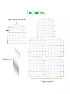 6 Panel Critter Fence With Gate -Gardene Supply Sales 8609844 includes GSC