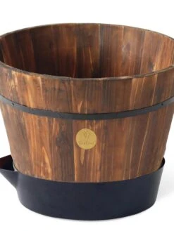 VegTrug® Build-a-Barrel Wooden Planter With Self-Watering Reservoir Tray, 18" -Gardene Supply Sales 8610253 06V tif