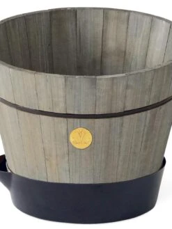 VegTrug® Build-a-Barrel Wooden Planter With Self-Watering Reservoir Tray, 18" -Gardene Supply Sales 8610253 08V tif