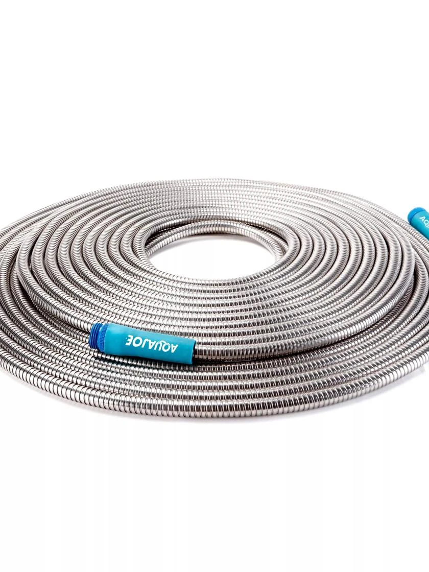 Sun Joe AJSGH100 Heavy-Duty Spiral Constructed Stainless Steel Garden Hose | 100-Feet | 1/2 in. Diameter Sun Joe AJSGH100 Heavy-Duty Spiral Constructed Stainless Steel Garden Hose | 100-Feet | 1/2 In. Diameter -Gardene Supply Sales 8610628 01V jpg