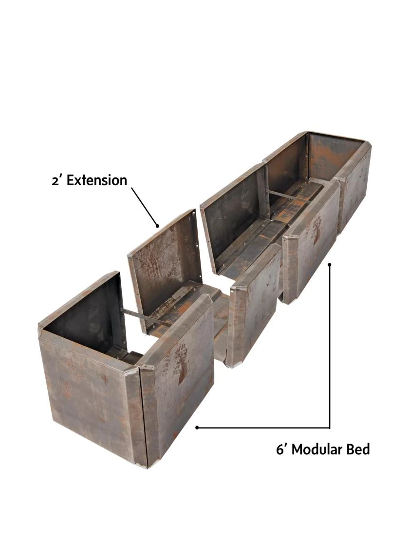 Corten Steel Modular Raised Bed, 2'x6' Corten Steel Modular Raised Bed, 2'x6' -Gardene Supply Sales 8610701 4010 tif