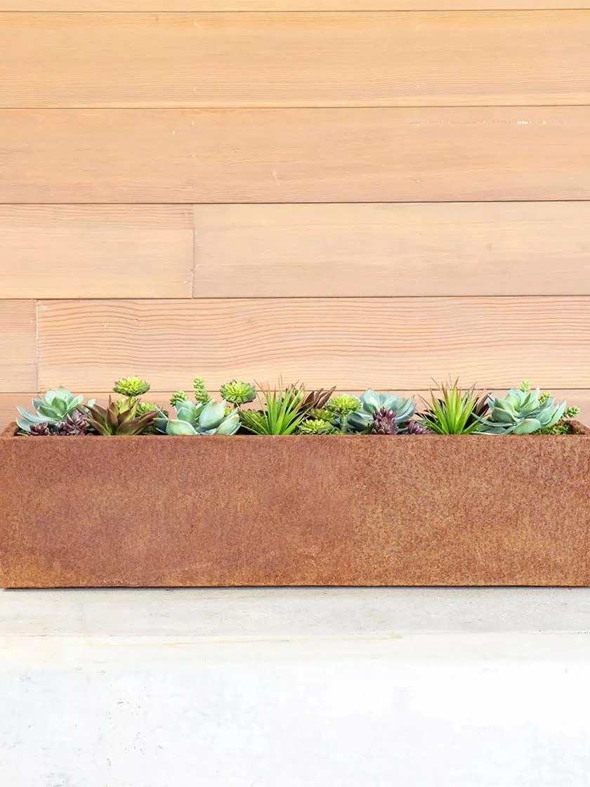 Veradek Metallic Series Corten Steel Window Box Planter, 36" Veradek Metallic Series Corten Steel Window Box Planter, 36" -Gardene Supply Sales 8611609 04V tif
