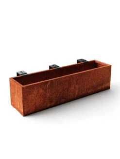 Veradek Metallic Series Corten Steel Railing Planters -Gardene Supply Sales 8611611 05v
