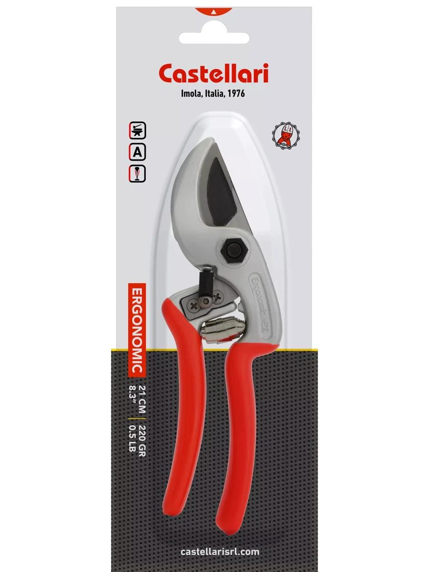 Castellari Ergonomic Anvil Pruner Castellari Ergonomic Anvil Pruner -Gardene Supply Sales 8611969 02V tif