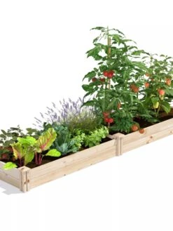Pine Raised Garden Bed, 2' X 8' -Gardene Supply Sales 8612243 02V jpg