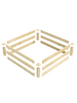 Pine Raised Garden Beds, 4'x4' -Gardene Supply Sales 8612250 01v