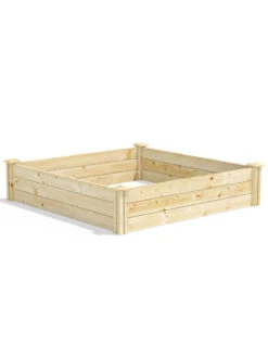 Pine Raised Garden Beds, 4'x4' -Gardene Supply Sales 8612250 03v