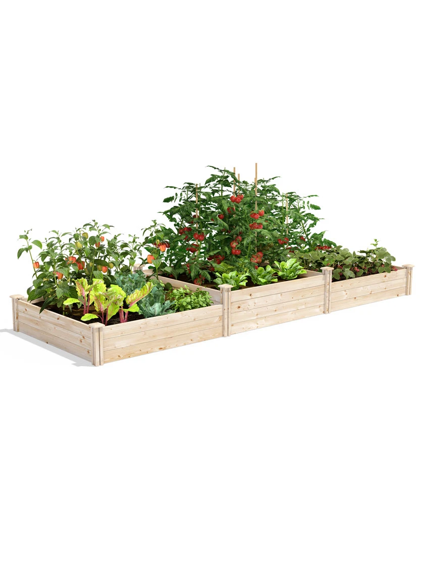 Tall 2-Tier Pine Raised Garden Bed, 4'x12' Tall 2-Tier Pine Raised Garden Bed, 4'x12' -Gardene Supply Sales 8612258 02v tall 2 tier pine raised garden bed 4x12 feet